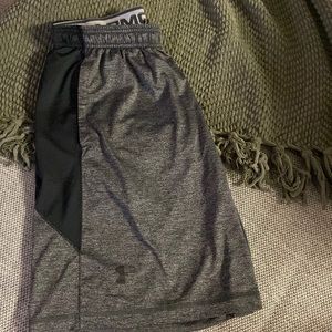 GRAY/BLACK UNDER ARMOUR SHORTS